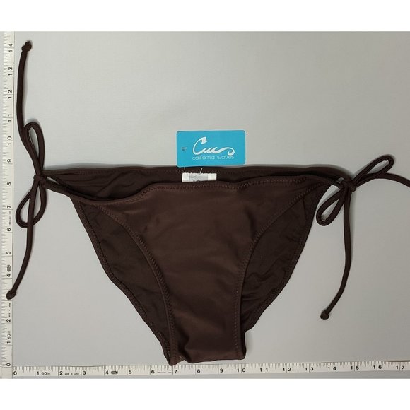 NWT California Waves Side Tie String Brown bikini bottom - Picture 1 of 7